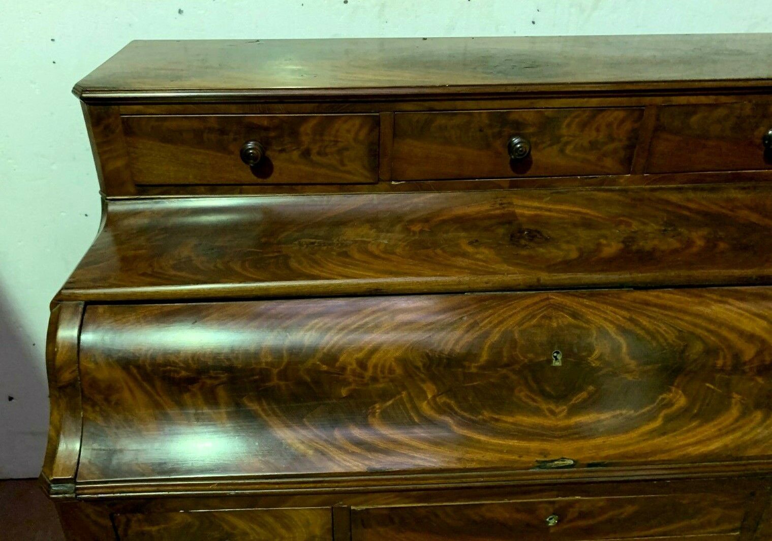 Bureau a cylindre en acajou Louis Philippe XIX siècle
