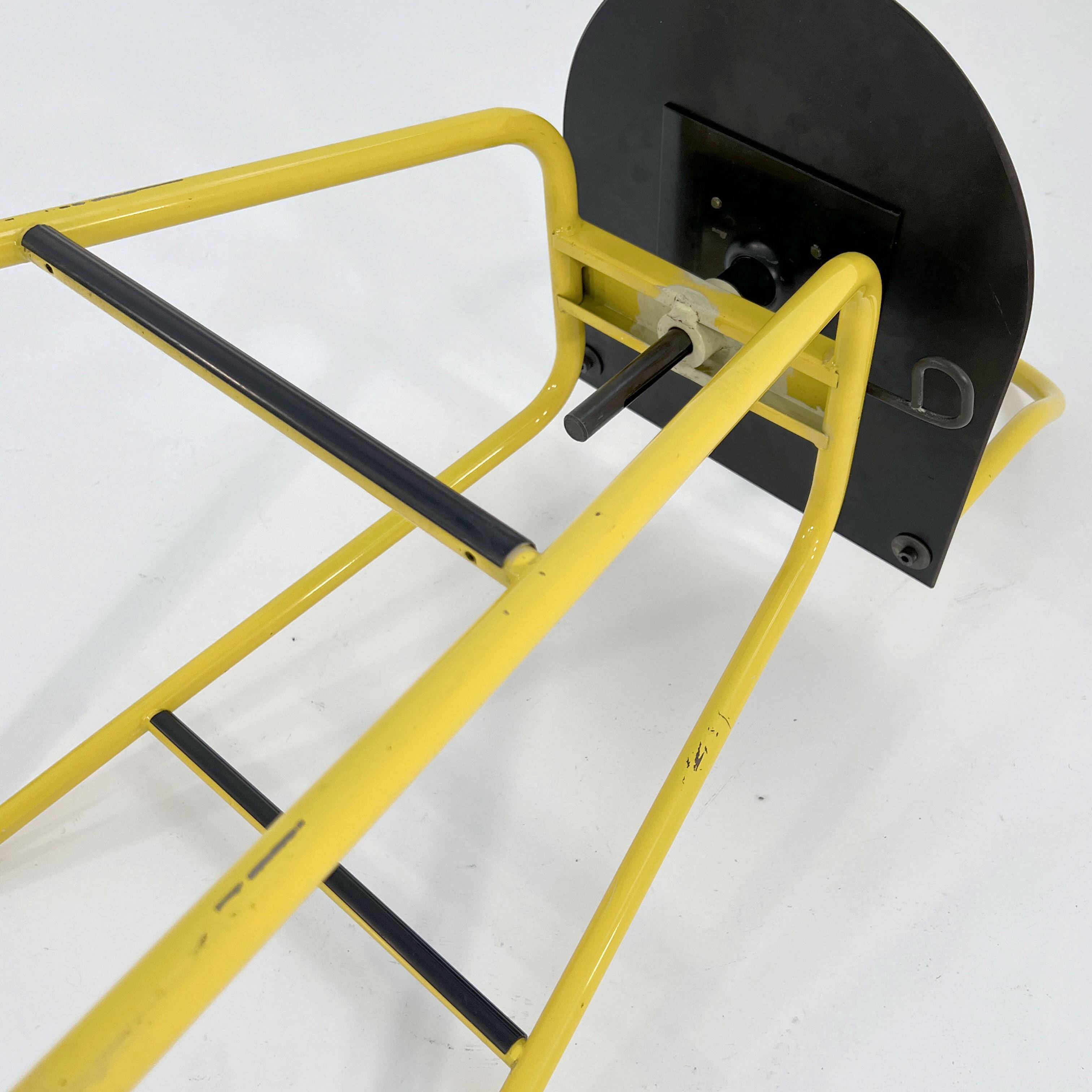 Il Bottone Yellow Adjustable and Swivel Bar Stool by Paolo Parigi for Heron Parigi, 1980