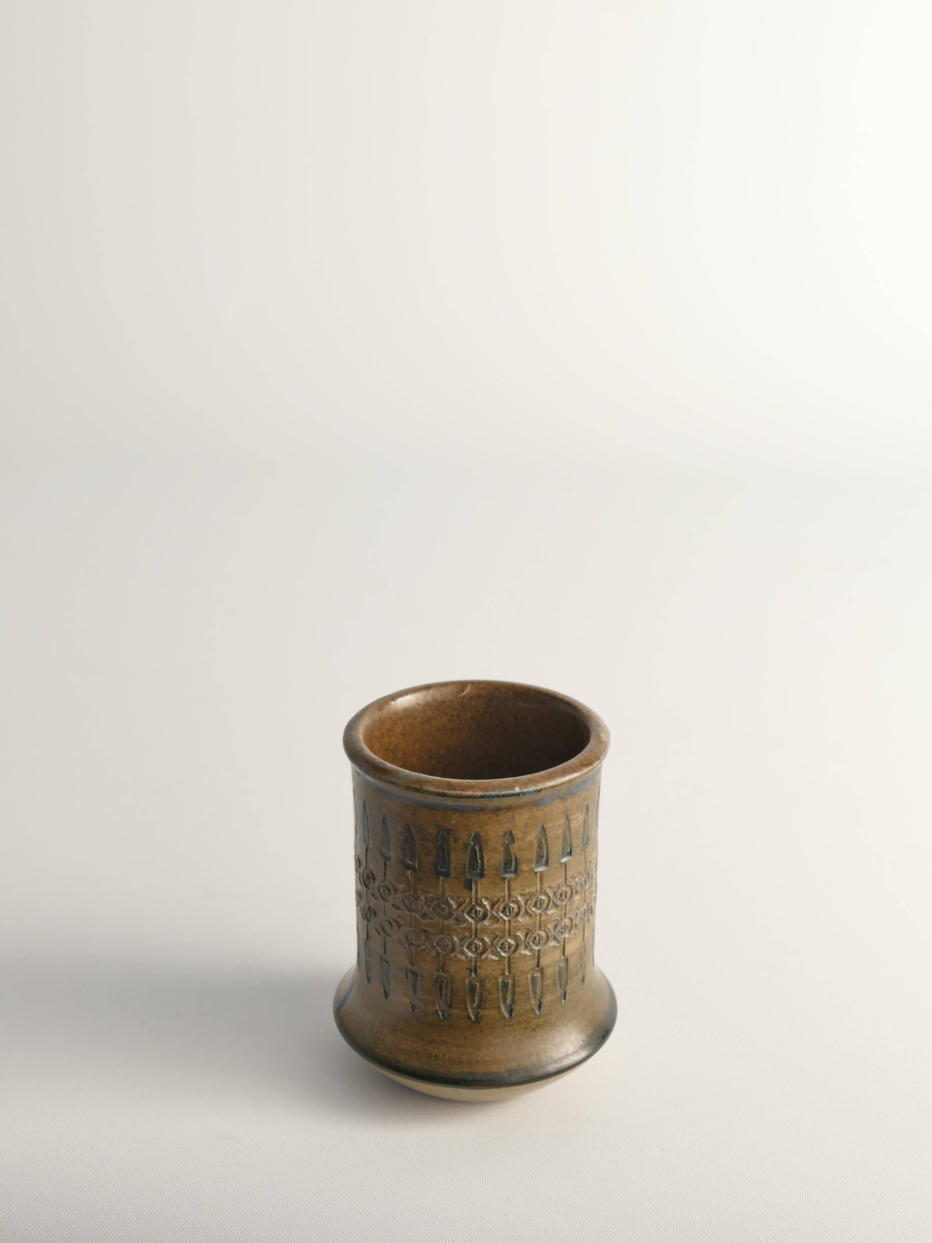 Scandinavian Modern Stoneware Vase by Ulla Winblad for Allingsås Keramik, 1960s