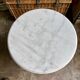 Bistro table in grey marble and black cast iron ⌀ 60 cm