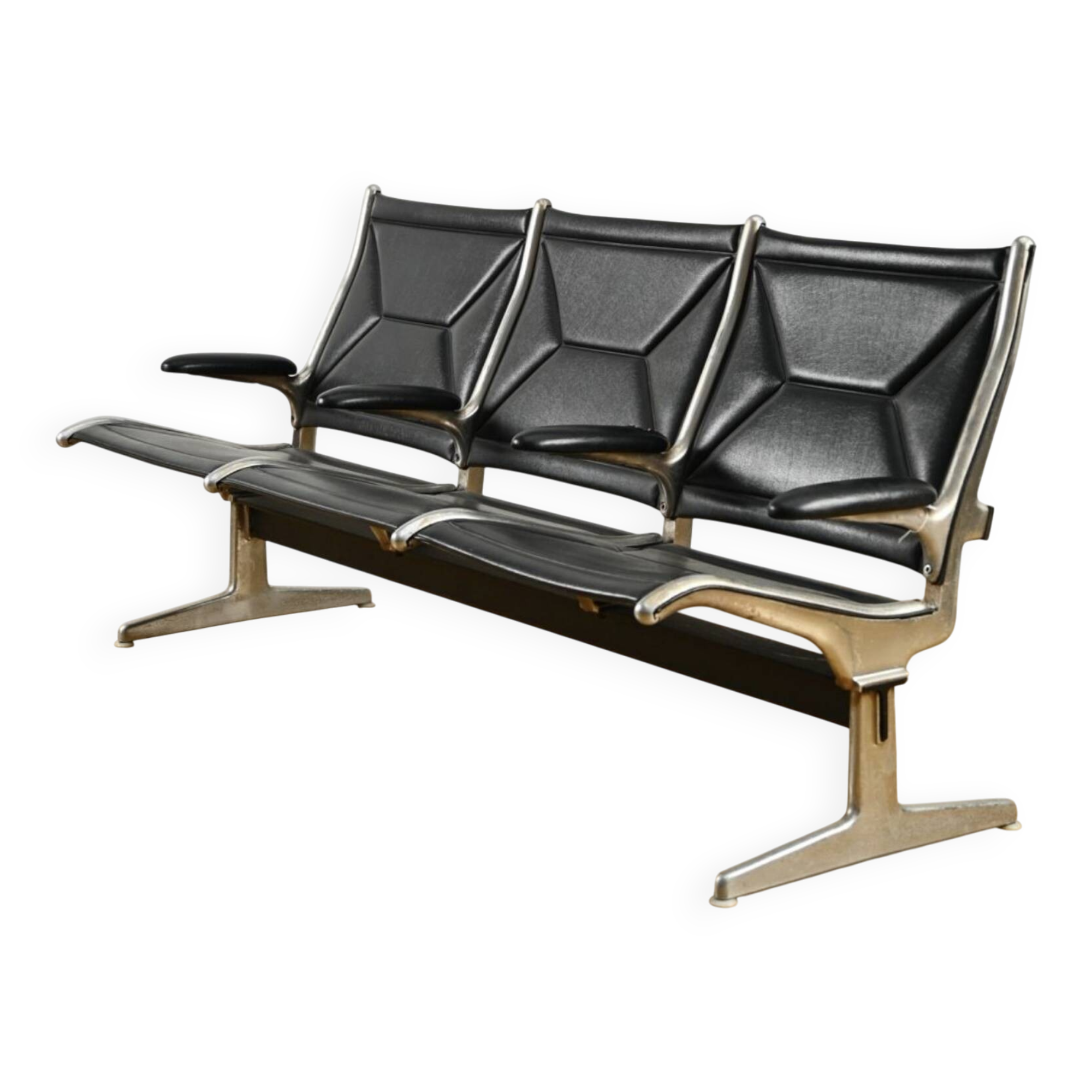 Eames Tandem Sling Seating Bench (3 seats) Herman Miller