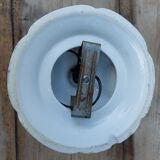 Porcelain and opaline art deco ceiling lamp