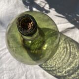 Large French green glass demijohn