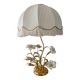 Vintage brass lamp with glass paste flower