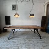 Table industrielle en bois
