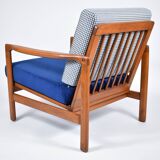 Scandinavian armchair designed by Z.Baczyk, 1960s, fully restored, velvet