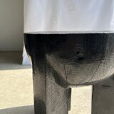 Monoxyl sofa end in black mango tree tripod half-sphere tray h:45 d:44
