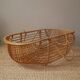 Moĩse rattan bassinet cradle, handcrafted, vintage wicker rattan