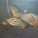 Oil on canvas still life game nineteenth
