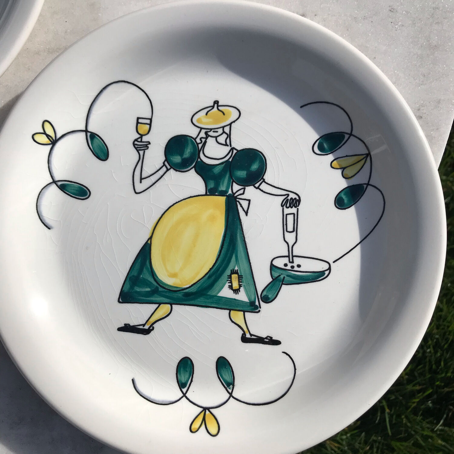 Set of 6 Scandinavian vintage flat plates