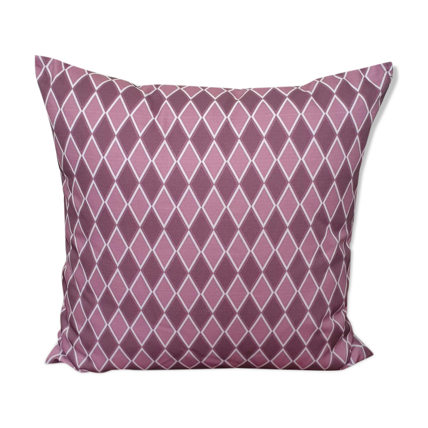 White /purple geometric cushion cover - 50 X 50