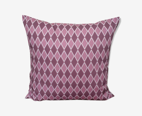 Housse de coussin géométrique blanc mauve - 50 x 50