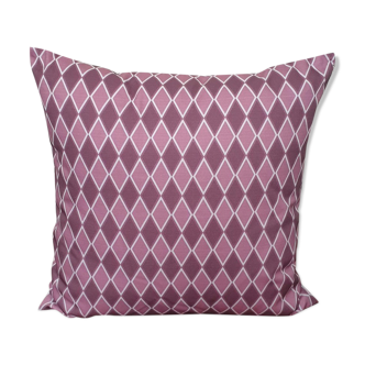 Housse de coussin géométrique blanc mauve - 50 x 50