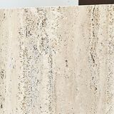Italian mid-century travertine marble coffee table and metal base, 1970