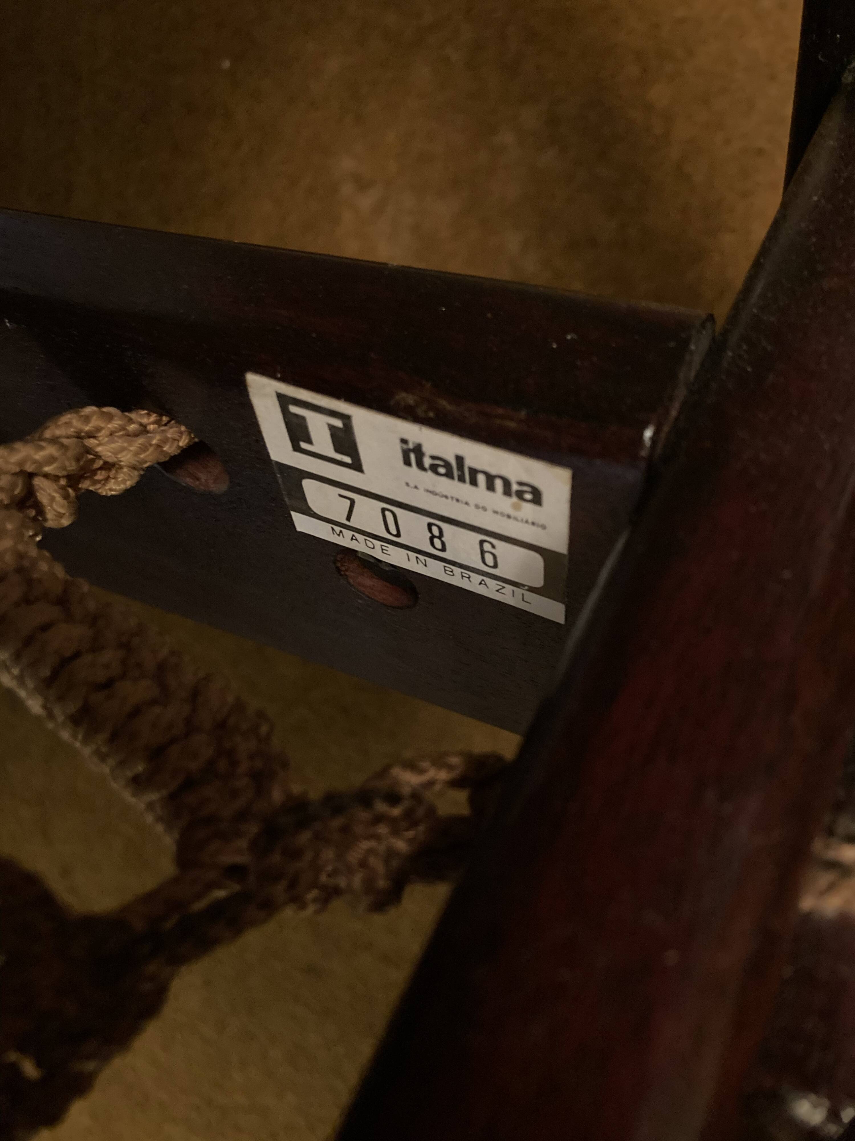 Rare set by JEAN GILLON, TIJUCA salon - 5 pieces - rosewood & leather