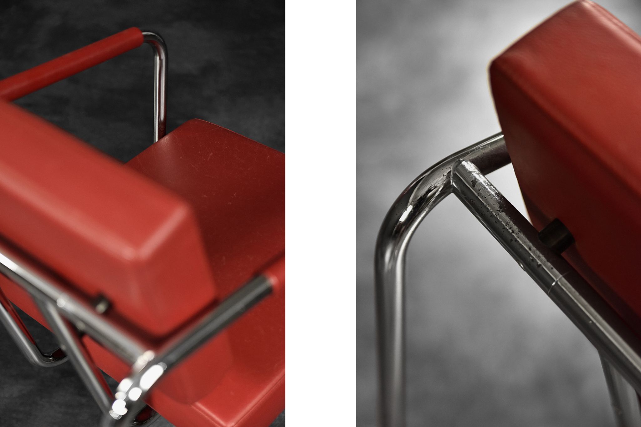 Fauteuils scandinaves bauhaus chrome
