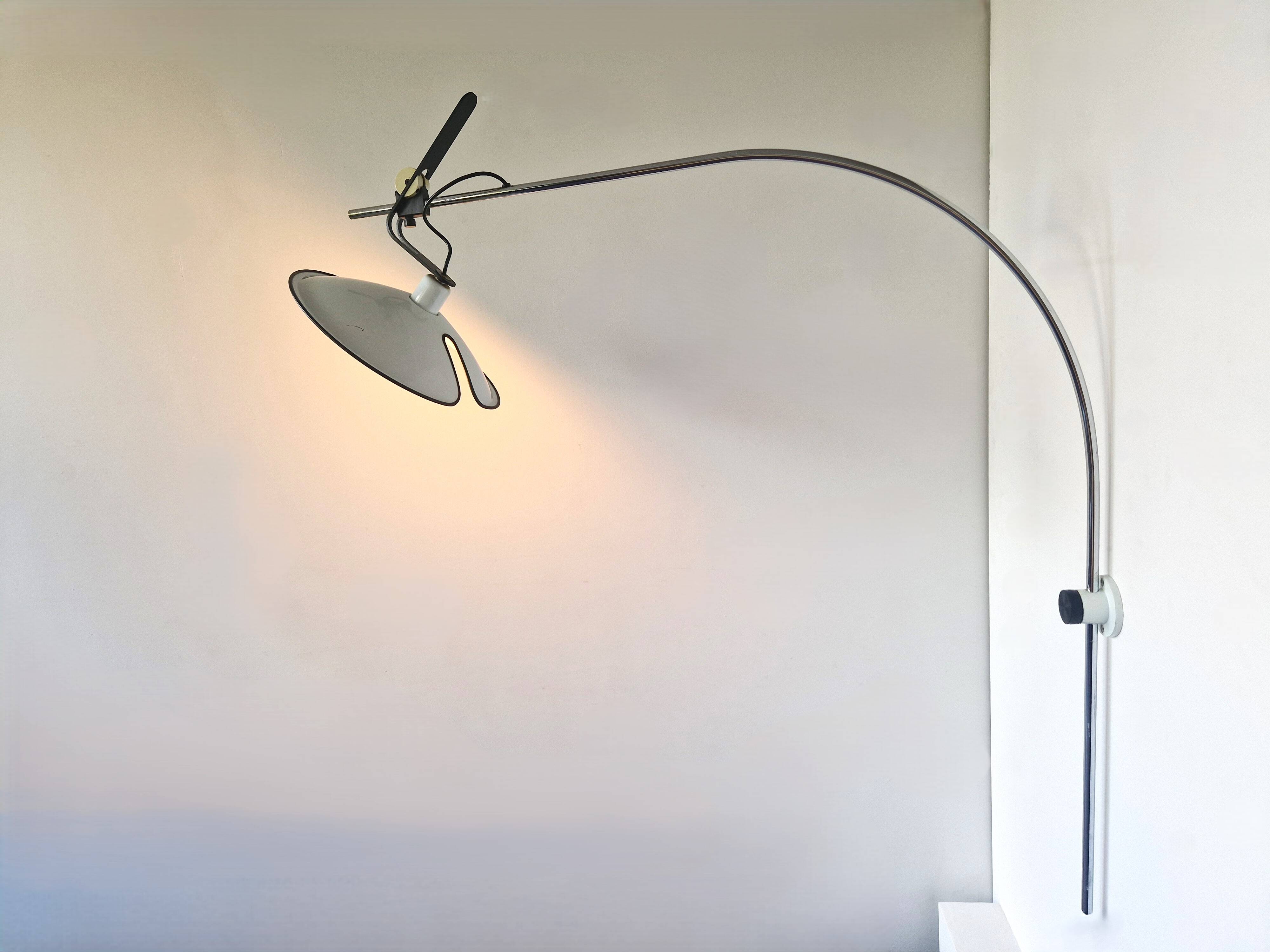 Rare adjustable wall lamp by Lella Montecroci & Marco De Carli for Arrelam, Italy 1970's