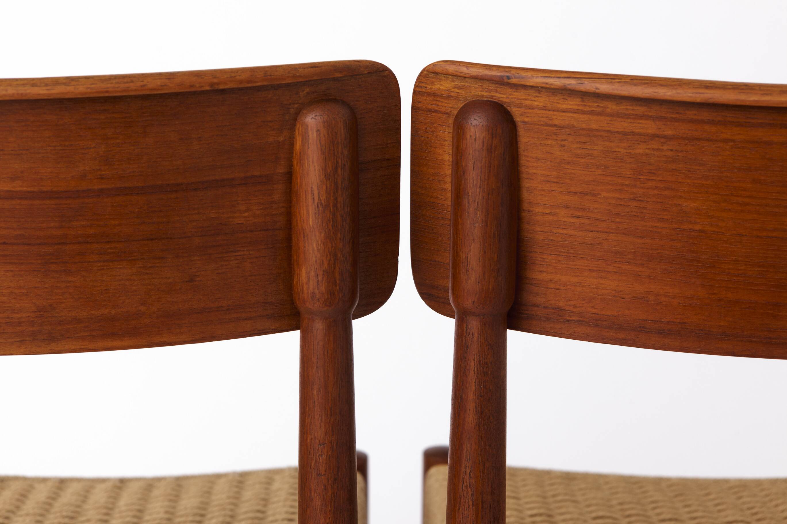 2 Dining Chairs 1960s - Danish, Teak, Papercord seats