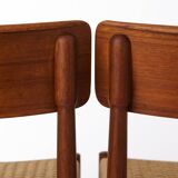 2 Dining Chairs 1960s - Danish, Teak, Papercord seats