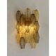 Contemporary Amber and Fumè “Poliedri” Murano Glass Wall Sconce in Venini S