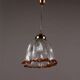Vintage ceiling light in brass and glass, Italy, 1980s.