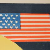 American crescent cycle bike poster signed Misti Litho Stars & Stripes lune 1898 litho