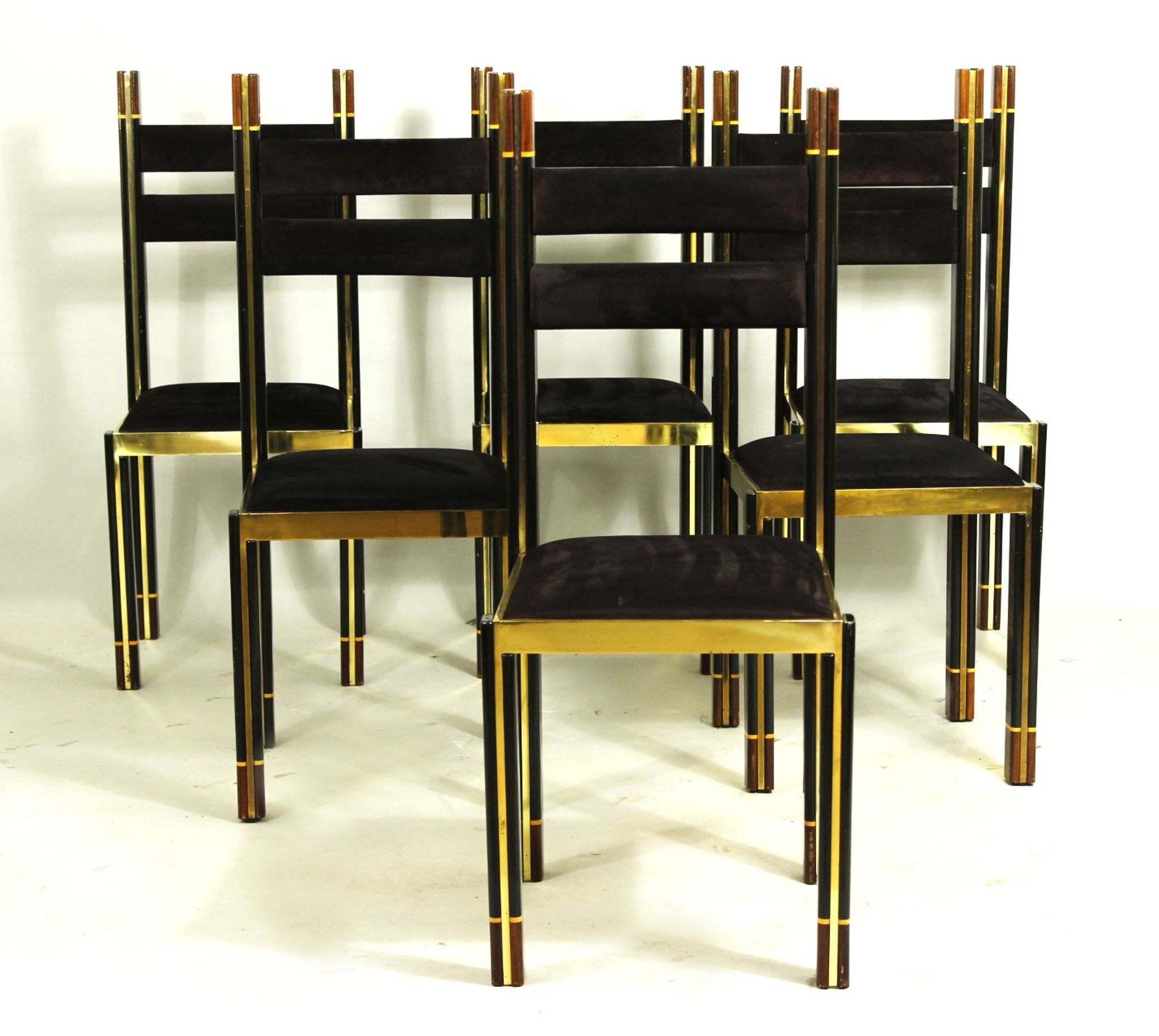 Set of 6 Chairs by Paolo Barracchia for Roman Deco, 1978