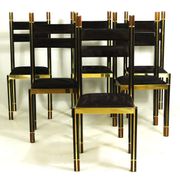 Set of 6 Chairs by Paolo Barracchia for Roman Deco, 1978