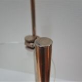 Vintage design glass and metal display shelf