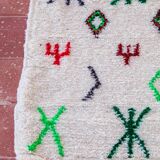 Moroccan Berber rug Beni Ourain 1X1.5 cm