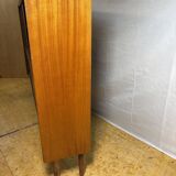 Bibliothèque vintage rétro en teck style milieu du siècle par Herbert E. Gibbs 1960 Slim •