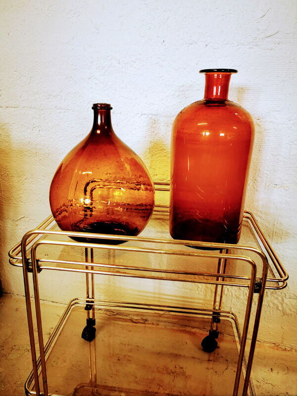 XXL amber apothecary bottle