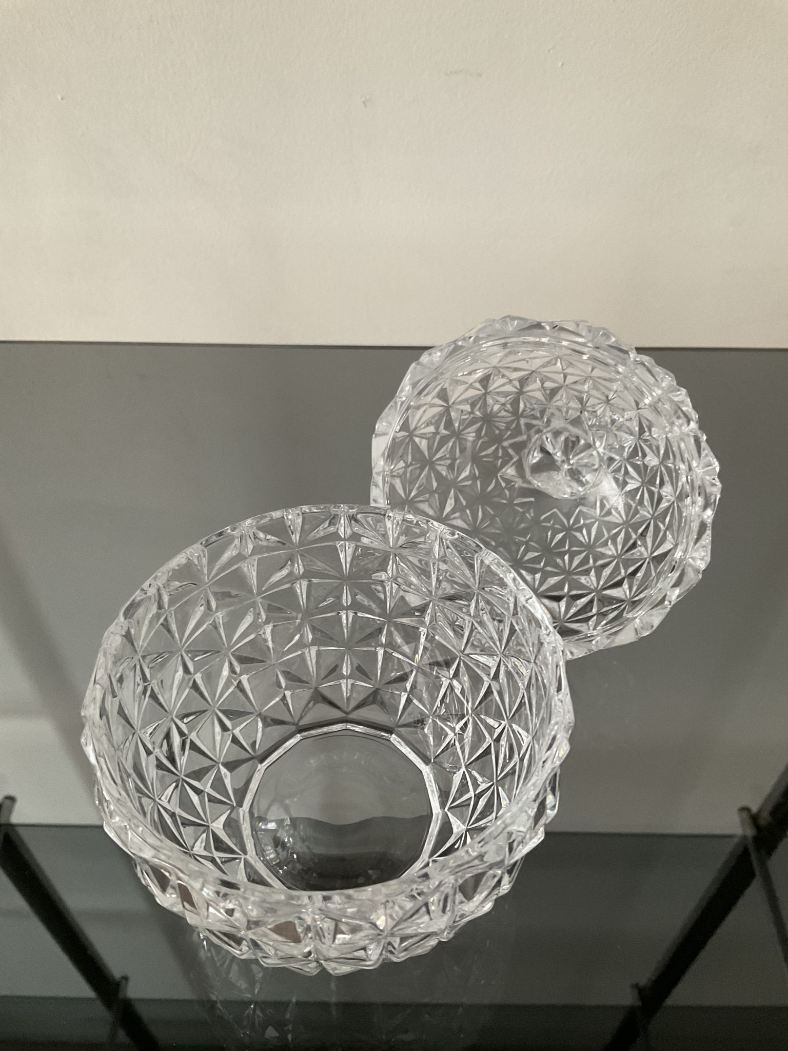 Vide-poche bonbonnière ananas vintage en cristal