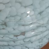 Bedside lamp in room with patinated golden globe Clichy blue