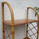 Rattan wall shelf