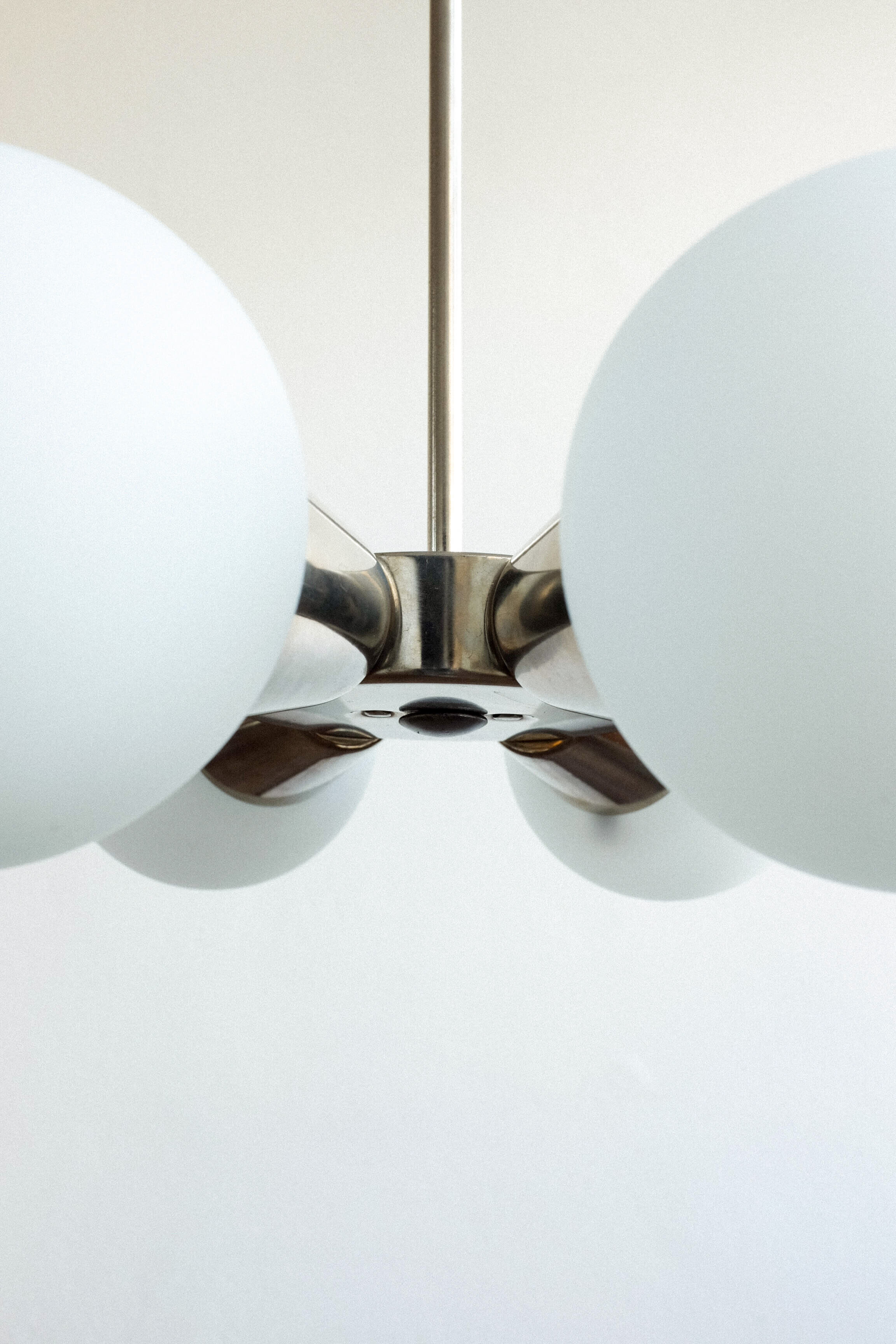 Silver Sputnik chandelier by Jaroslav Bejvl for Kamenický Šenov, 1970s