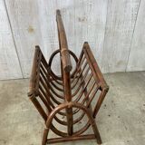 Rattan magazine rack