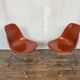 -Eames Terracotta fiberglass chair pair Hermann miller for vitra