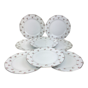 8 assiettes plates anciennes