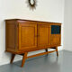 Vintage French modernist sideboard in oak, 1950s design.