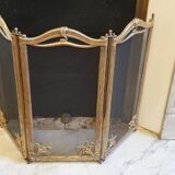 Art Nouveau brass fire screen 1900