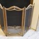 Art Nouveau brass fire screen 1900