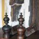 Vintage chenets, pair of chenets, fireplace accessory.