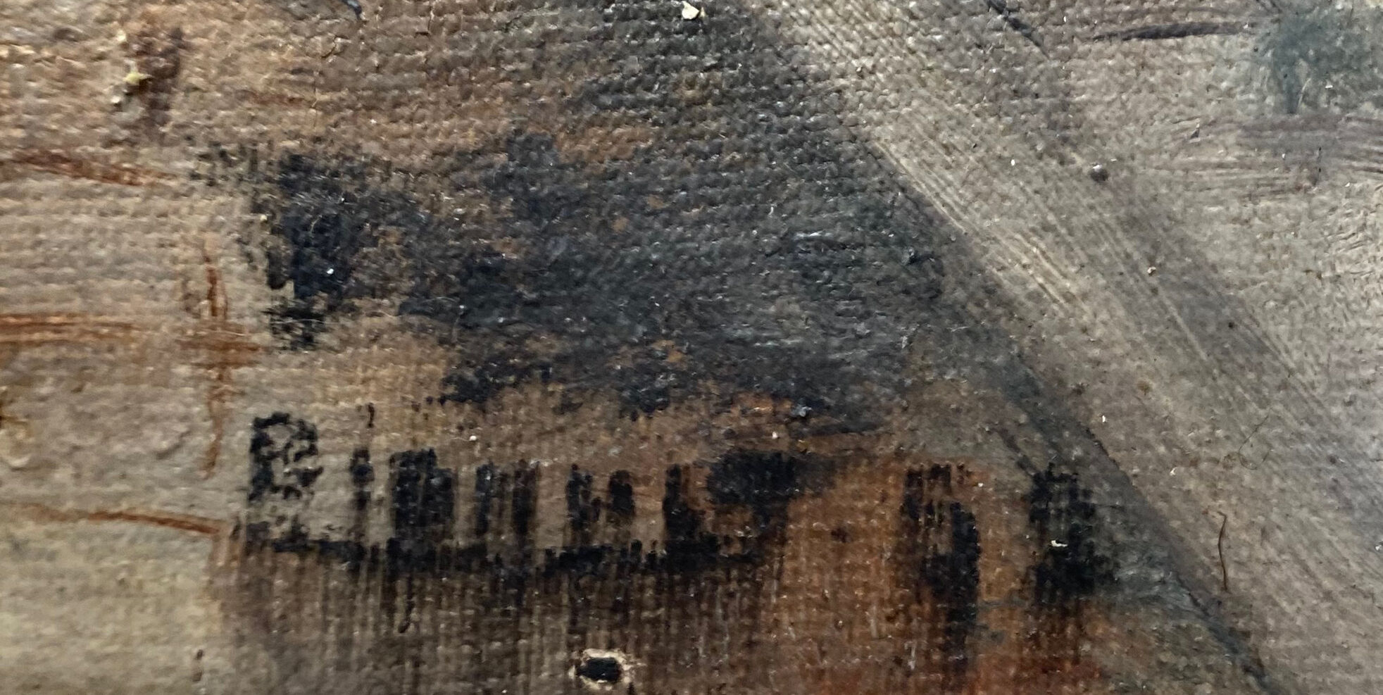 Painting "Rue de Montmartre" school of Paris HST signed with frame