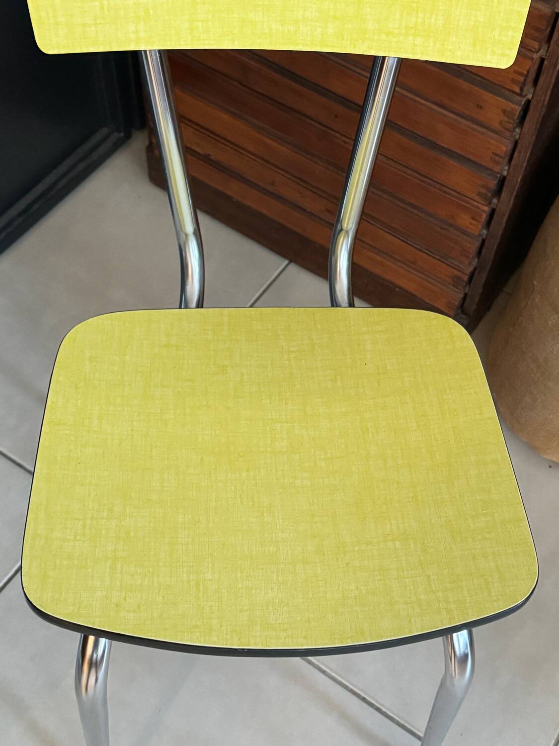 Vintage Yellow Formica Chair