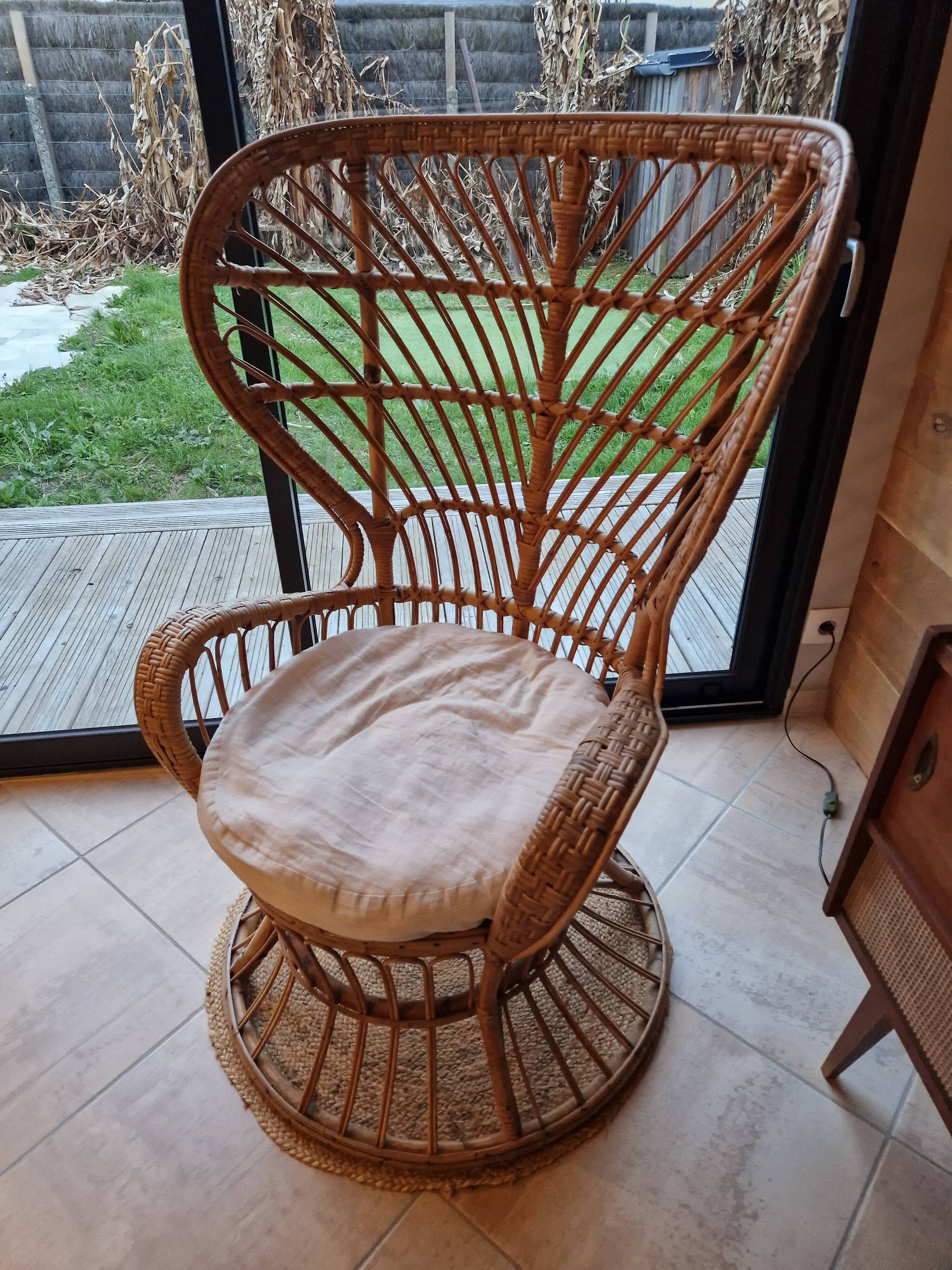 Gio Ponti wicker armchair