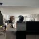 Cubes rétro des années 1970, bar et cabinet de rangement en noir et acier par Roberto Monsani