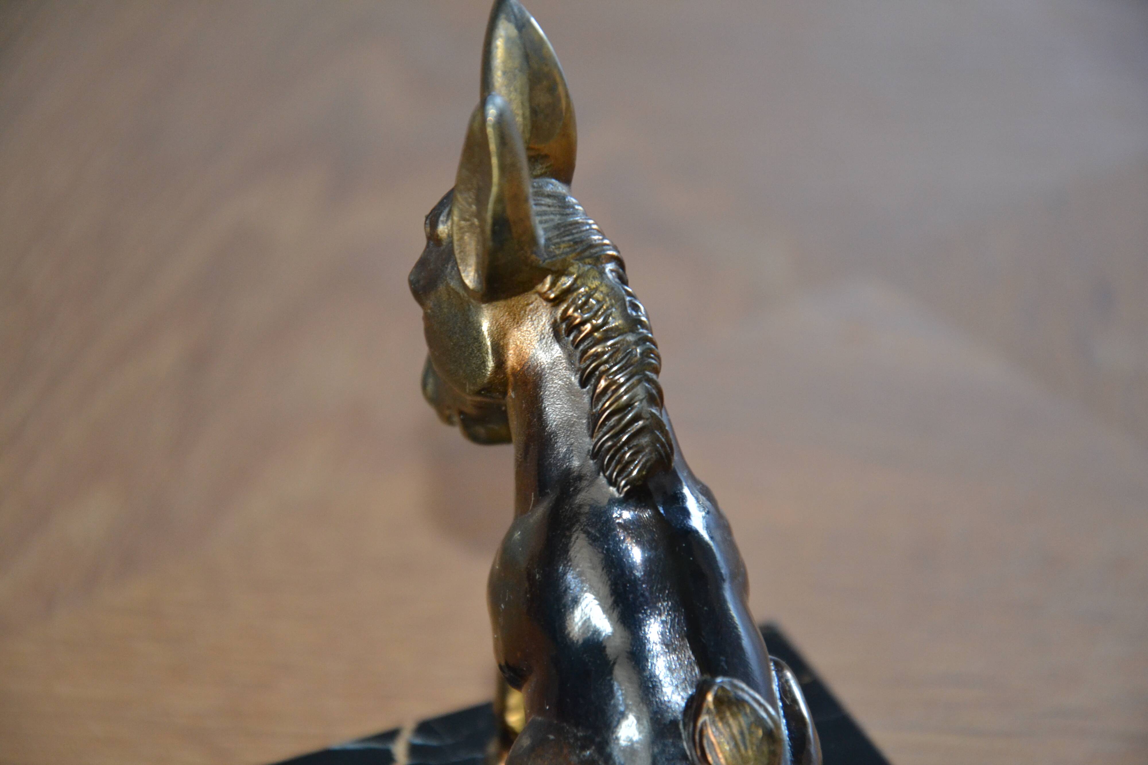 Free-standing donkey in resin
