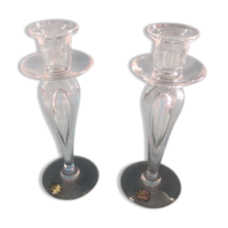 Pair of candlesticks in Saint Louis Crystal