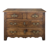 18th century solid walnut chest of drawers